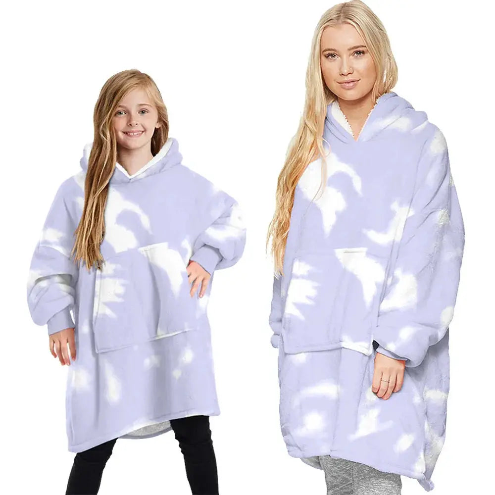 Oversized Fleece Blanket Hoodie with Pouch Pocket - Peak Store Co.
