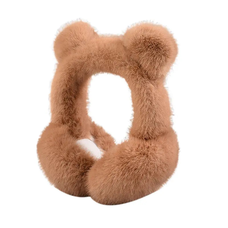 Korean Style Bear Ear Muffs - Winter Animal Ear Warmers (5 Colors) - Peak Store Co.