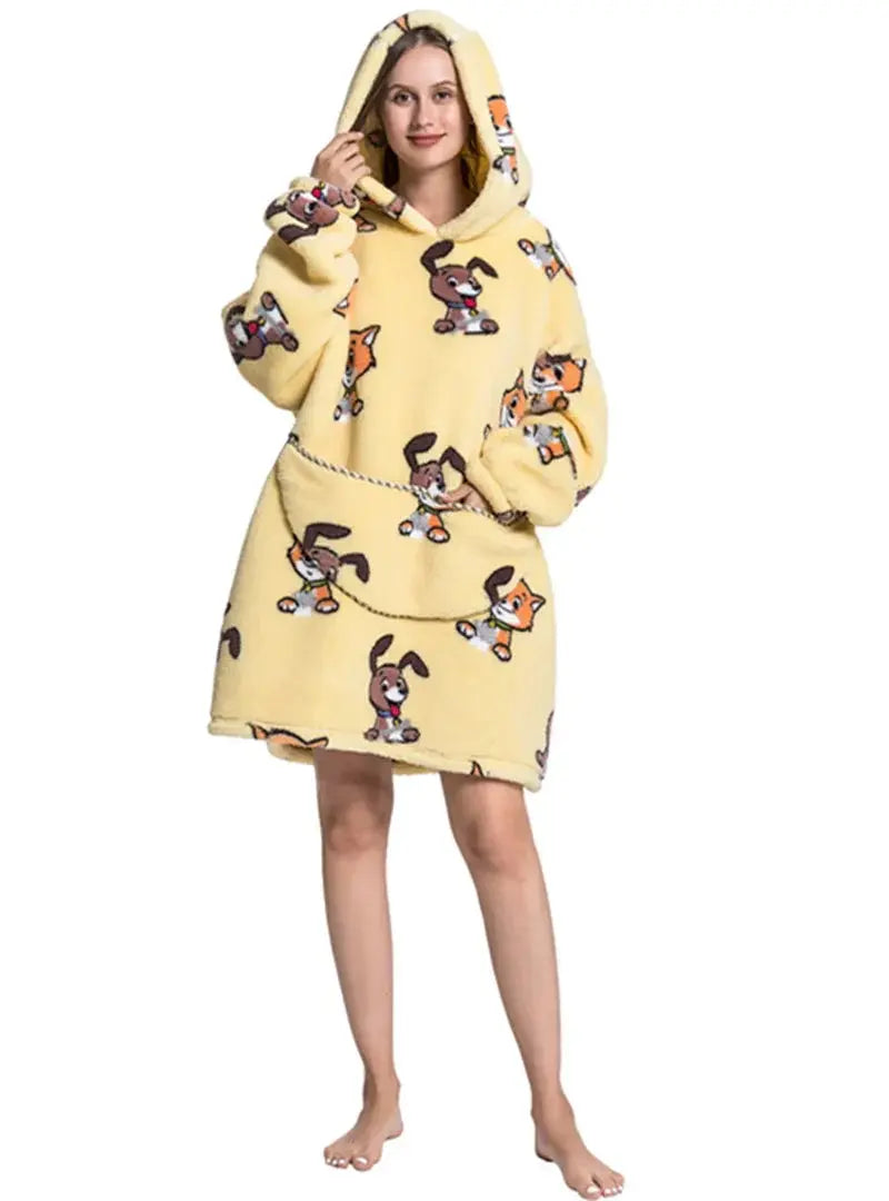 Wearable Warm Keeping Sports Lazy Thickened Blanket Hoodie - Peak Store Co.