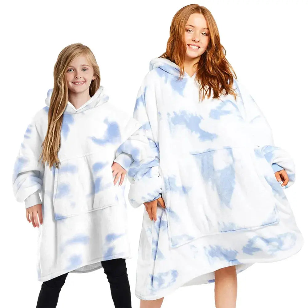 Oversized Fleece Blanket Hoodie with Pouch Pocket - Peak Store Co.
