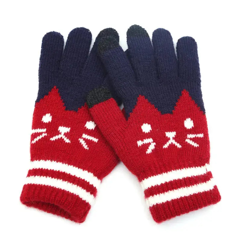 Couple knitted gloves touch screen gloves Peak Store Co.