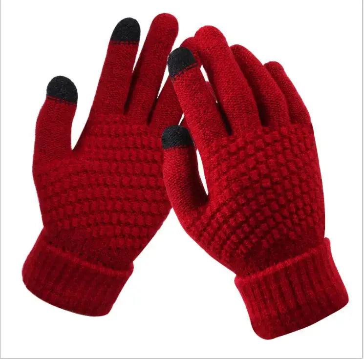 Couple knitted gloves touch screen gloves Peak Store Co.