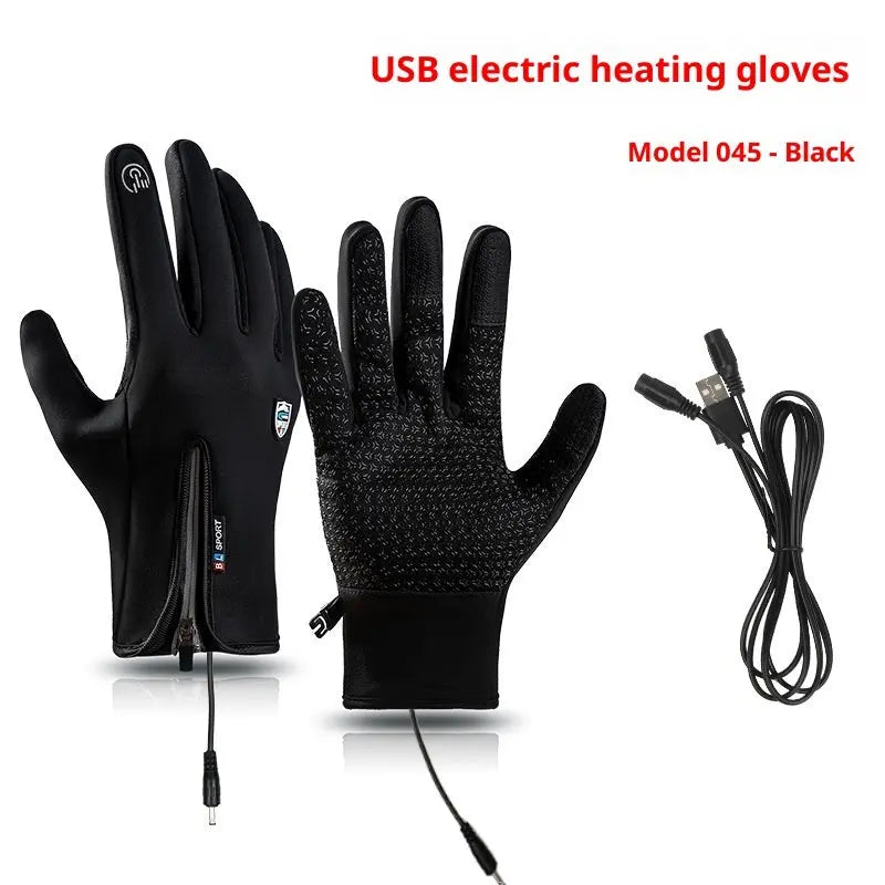 USB Heating Men's And Women's Winter Windproof Waterproof Cycling Gloves Peak Store Co.