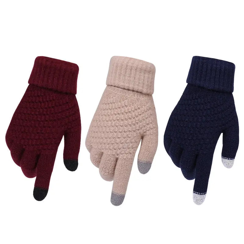 Couple knitted gloves touch screen gloves Peak Store Co.
