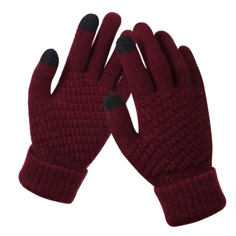 Couple knitted gloves touch screen gloves Peak Store Co.