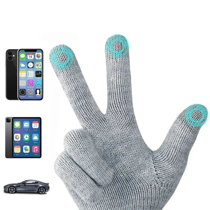 Premium Cashmere Touchscreen Gloves - Double-Layer Thermal Winter Gloves (Unisex) - Peak Store Co.