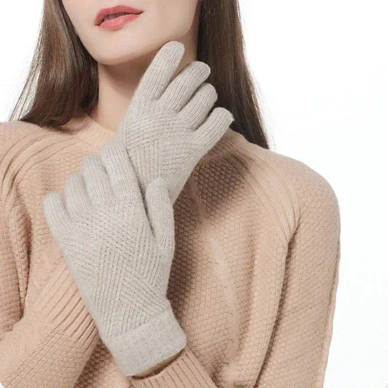 Premium Cashmere Touchscreen Gloves - Double-Layer Thermal Winter Gloves (Unisex) - Peak Store Co.