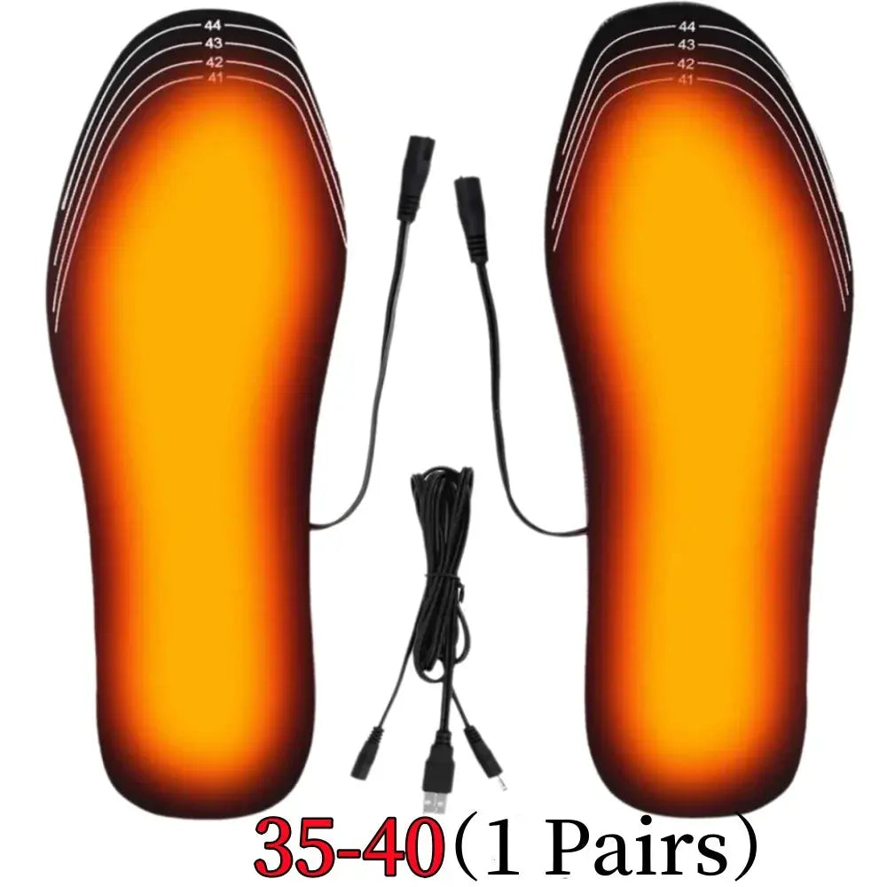 USB Rechargeable Heated Insoles Size 35-46 DIY Customizable Electric Heated Shoes Pad for Outdoor Skiing Winter Foot Warmers - Peak Store Co.