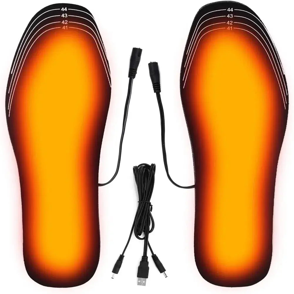 USB Rechargeable Heated Insoles Size 35-46 DIY Customizable Electric Heated Shoes Pad for Outdoor Skiing Winter Foot Warmers - Peak Store Co.