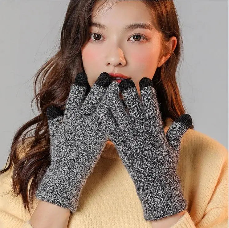 Premium Cashmere Touchscreen Gloves - Double-Layer Thermal Winter Gloves (Unisex) - Peak Store Co.