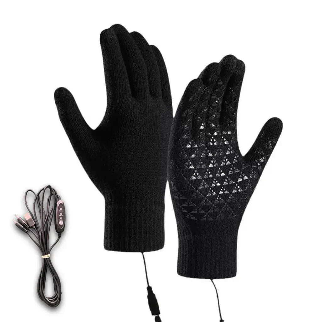 Winter Electric Heated Gloves Touch Screen Motorcycle/Bike Warm Gloves Outdoor Riding Skiing Mitten USB Heated Gloves No Battery Peak Store Co.