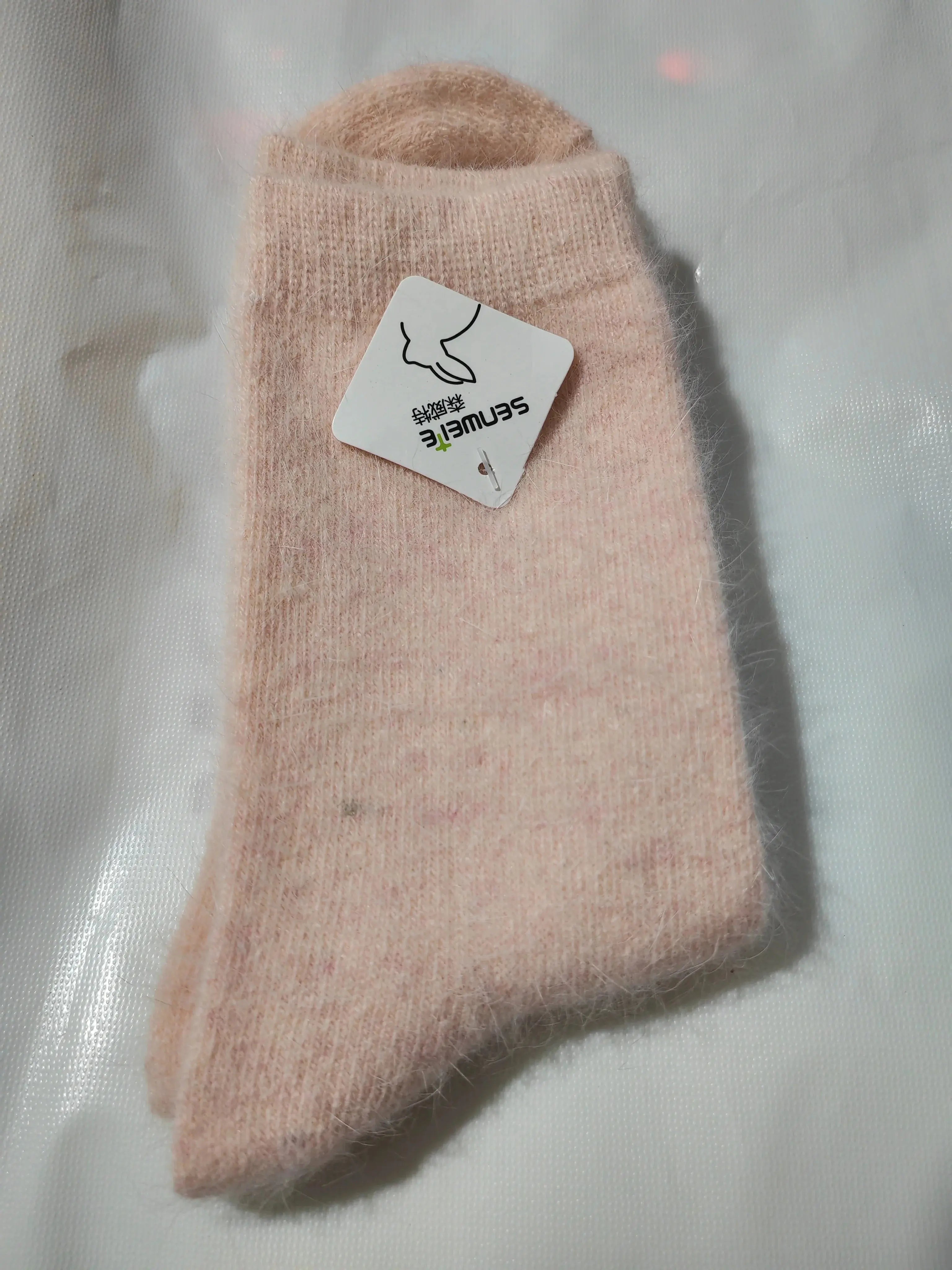 Sock Leisure Ankle Crew Fuzzy Autumn Winter Rabbit Fur Women mid-calf Thickened Warm Soft Wool 8W96 Peak Store Co.