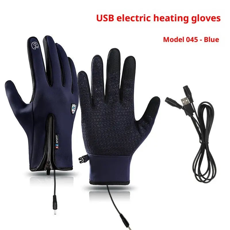 USB Heating Men's And Women's Winter Windproof Waterproof Cycling Gloves Peak Store Co.