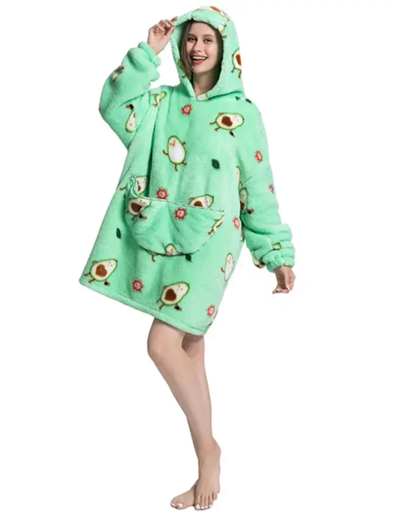 Wearable Warm Keeping Sports Lazy Thickened Blanket Hoodie - Peak Store Co.