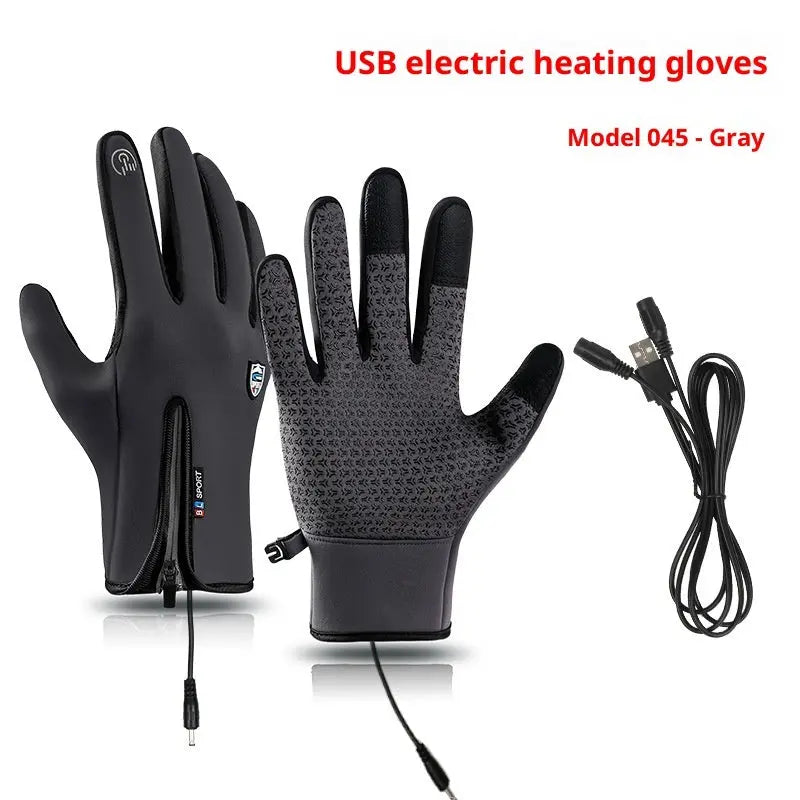 USB Heating Men's And Women's Winter Windproof Waterproof Cycling Gloves Peak Store Co.